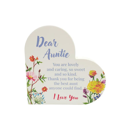 Picture of DEAR AUNTIE WOOD HEART PLAQUE